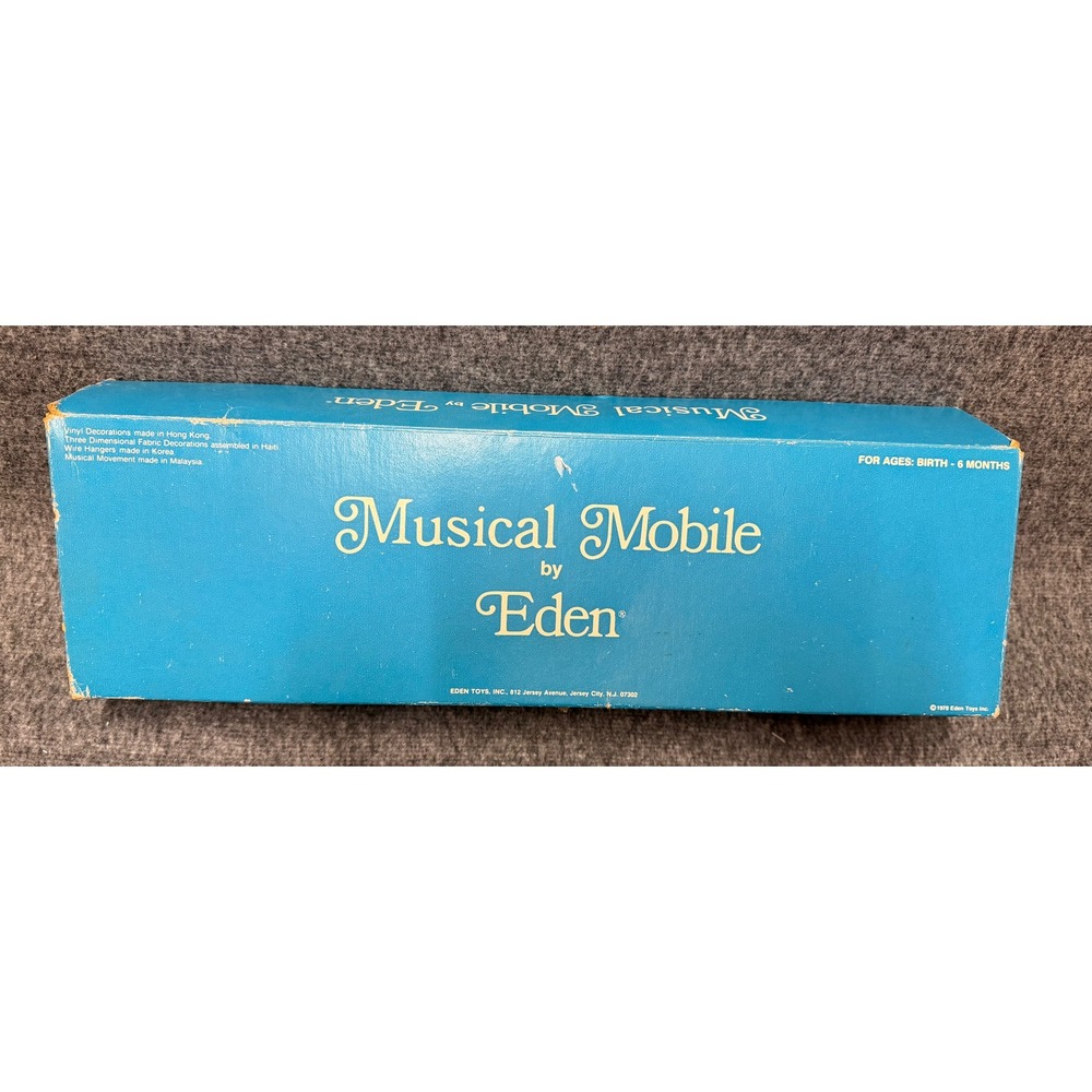 Vintage 1978 Eden Toys Musical Mobile Plush Lambs Sheep Nursery Crib Toy Boxed